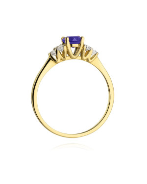 Tanzanite diamond ring 14k