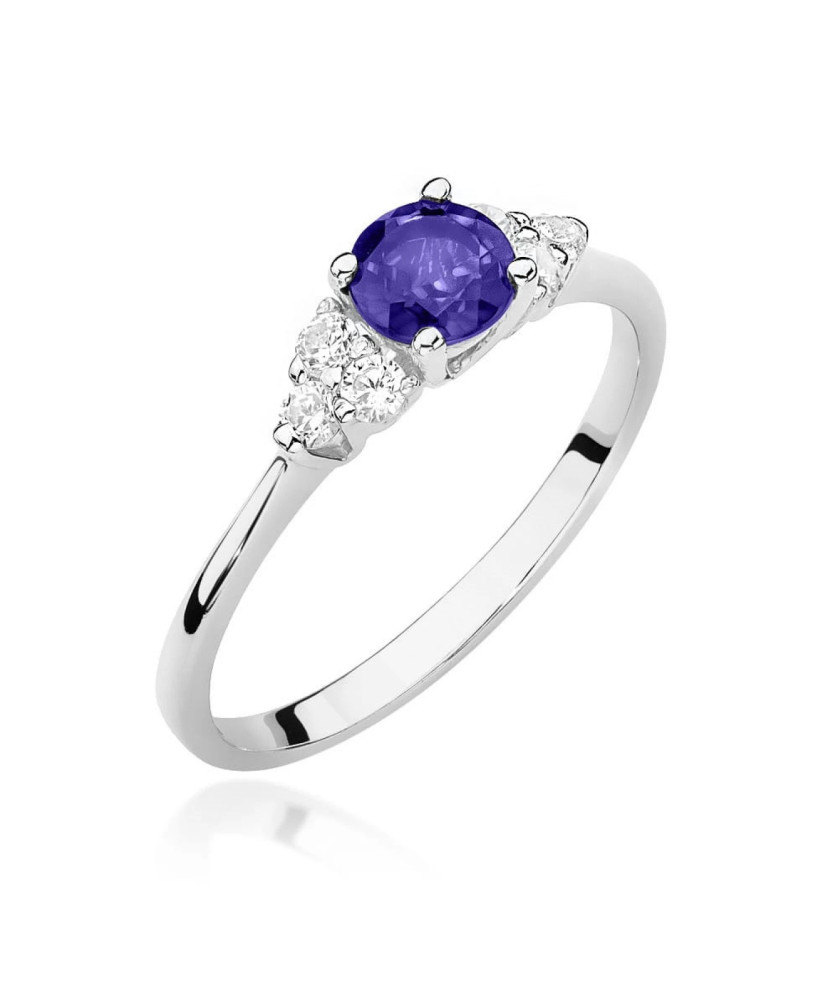 Engagement ring with tanzanite white gold 14k