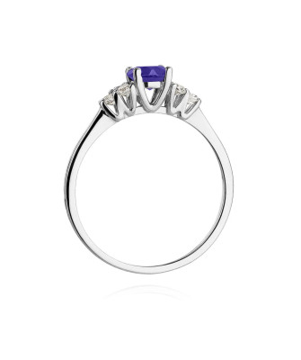 Engagement ring with tanzanite white gold 14k