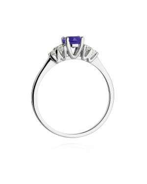 Engagement ring with tanzanite white gold 14k