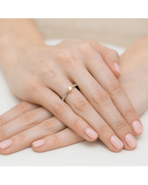 Gold Ring 14k Brilliant Diamonds 0.20ct Certificate