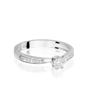 Gold ring diamonds 0.20ct white gold