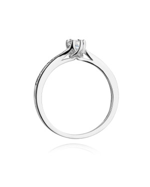 Gold ring diamonds 0.20ct white gold