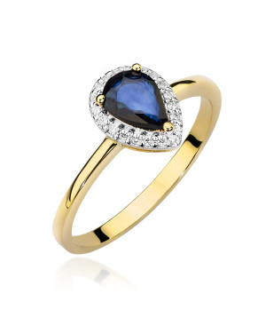 Sapphire gold ring diamonds