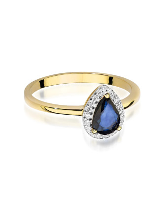 Sapphire gold ring diamonds