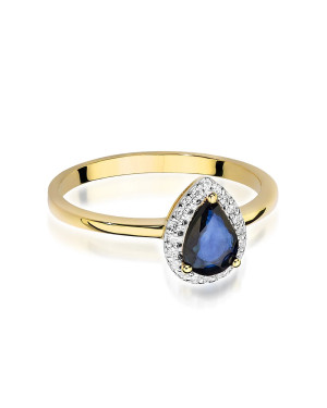 Sapphire gold ring diamonds