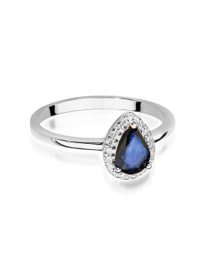 Sapphire ring made of white gold
