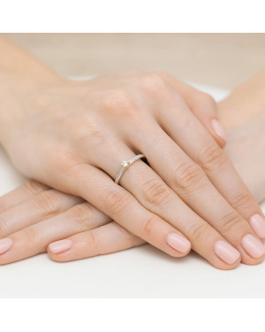 Pierścionek zaręczynowy diament 0,17ct certyfikat