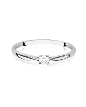 Diamond ring white gold 0.01ct