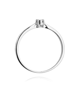Pierścionek diament białe złoto 0,01ct