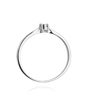 Pierścionek diament białe złoto 0,01ct