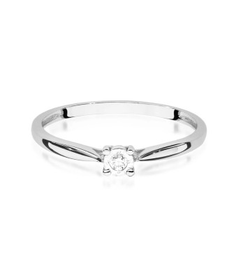 Diamond ring white gold 0.03ct