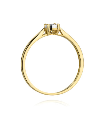 Pierścionek diament złoty 0,08ct