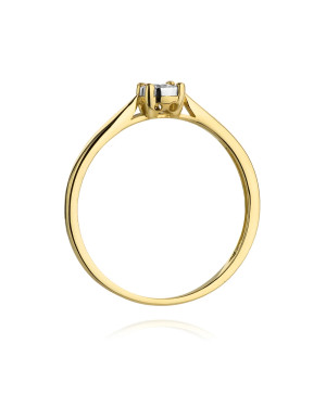 Pierścionek diament złoty 0,08ct
