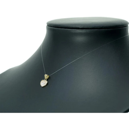 Gold pendant with cubic zirconia HEART Pendant W3.2335 | GoldJewellery