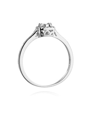 Pierścionek diament 0,21ct białe złoto