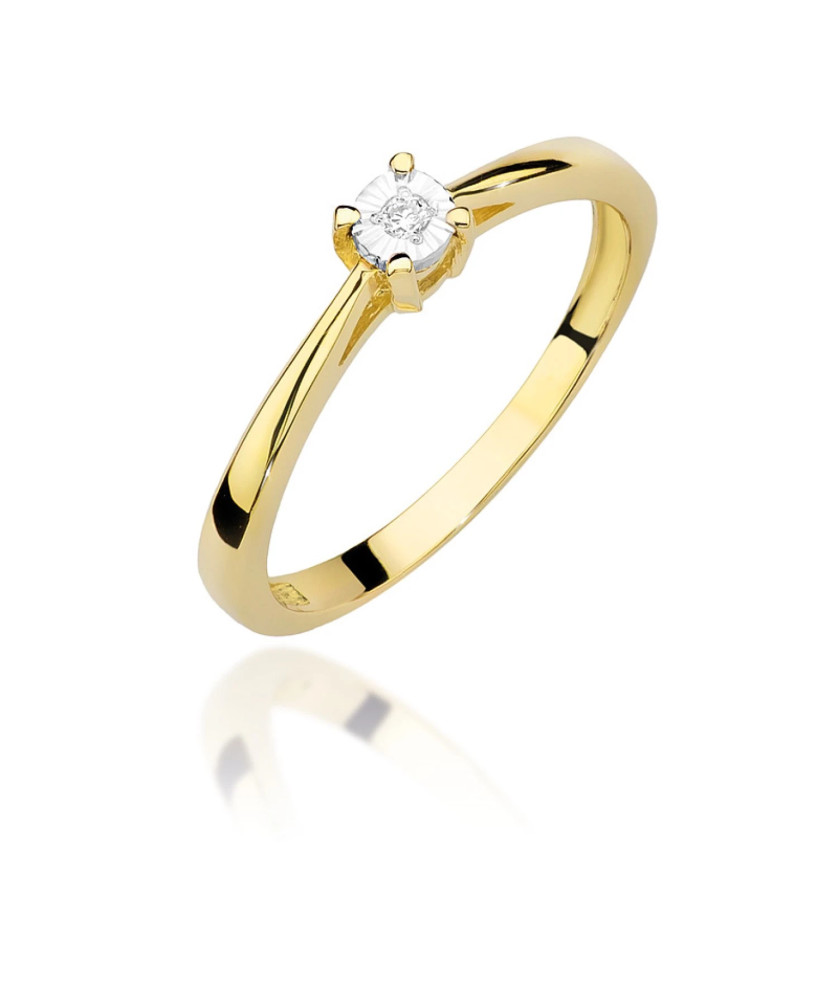 Gold diamond ring 0.02ct
