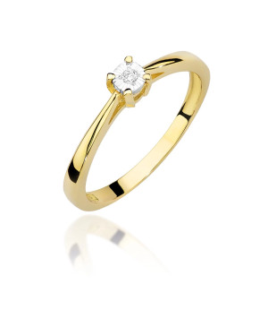 Gold diamond ring 0.02ct