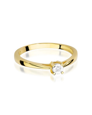 Gold diamond ring 0.02ct