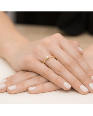 Gold diamond ring 0.02ct