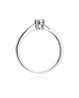 Pierścionek zaręczynowy z białego złota diament 0,02ct