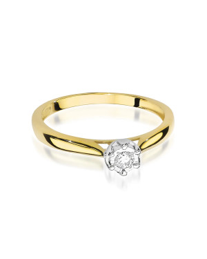 Gold ring with 0.08ct diamond