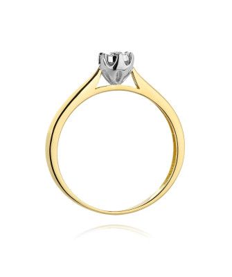 Gold ring with 0.08ct diamond
