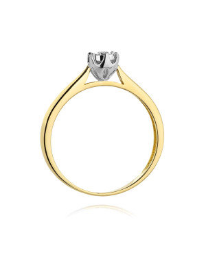 Złoty pierścionek z diamentem 0,08ct