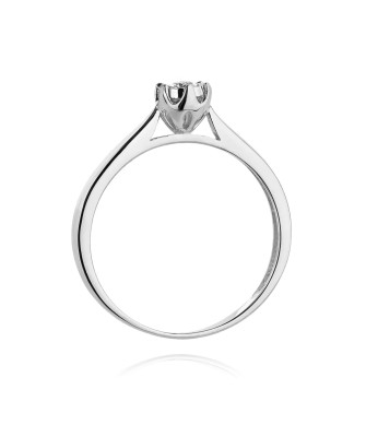 Engagement ring with 0.08ct diamond white gold