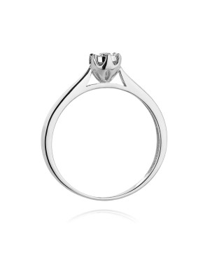 Engagement ring with 0.08ct diamond white gold