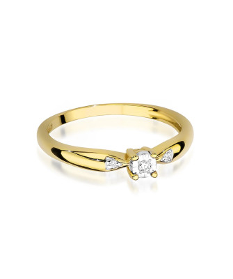 Gold ring with 0.03ct diamond