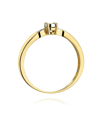 Gold ring with 0.03ct diamond