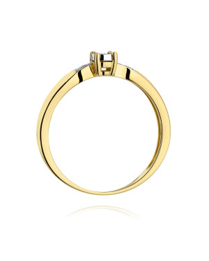 Gold ring with 0.03ct diamond