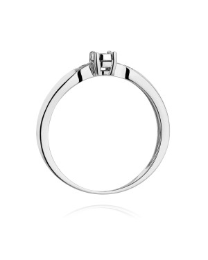Gold ring with diamonds white gold 0.03ct