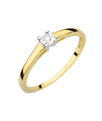 Gold ring with a 0.03ct diamond