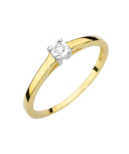 Gold ring with a 0.03ct diamond