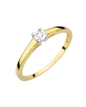 Gold ring with a 0.03ct diamond