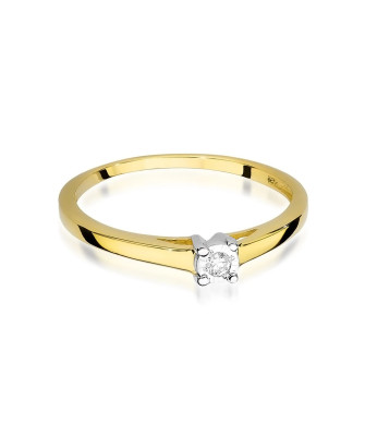 Gold ring with a 0.03ct diamond