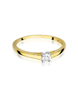 Gold ring with a 0.03ct diamond