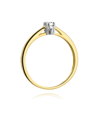 Gold ring with a 0.03ct diamond