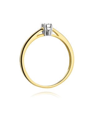 Gold ring with a 0.03ct diamond