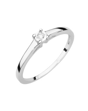 Ring of white gold with a 0.03ct diamond