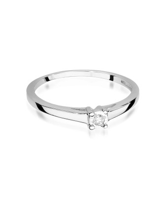 Ring of white gold with a 0.03ct diamond