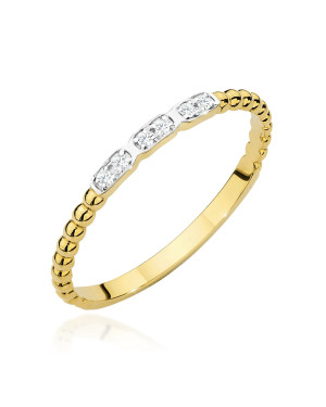 Gold ring with diamonds 0.03ct