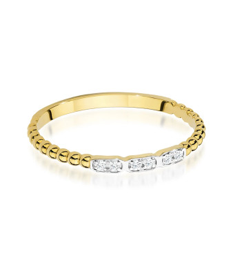 Gold ring with diamonds 0.03ct