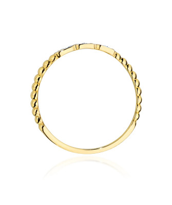 Gold ring with diamonds 0.03ct
