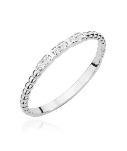 Gold ring with diamonds 0.03ct