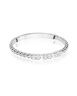 Złoty pierścionek obrączka z diamentami 0,03ct