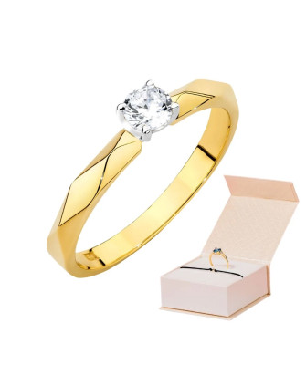 Gold ring with 0.15ct diamond