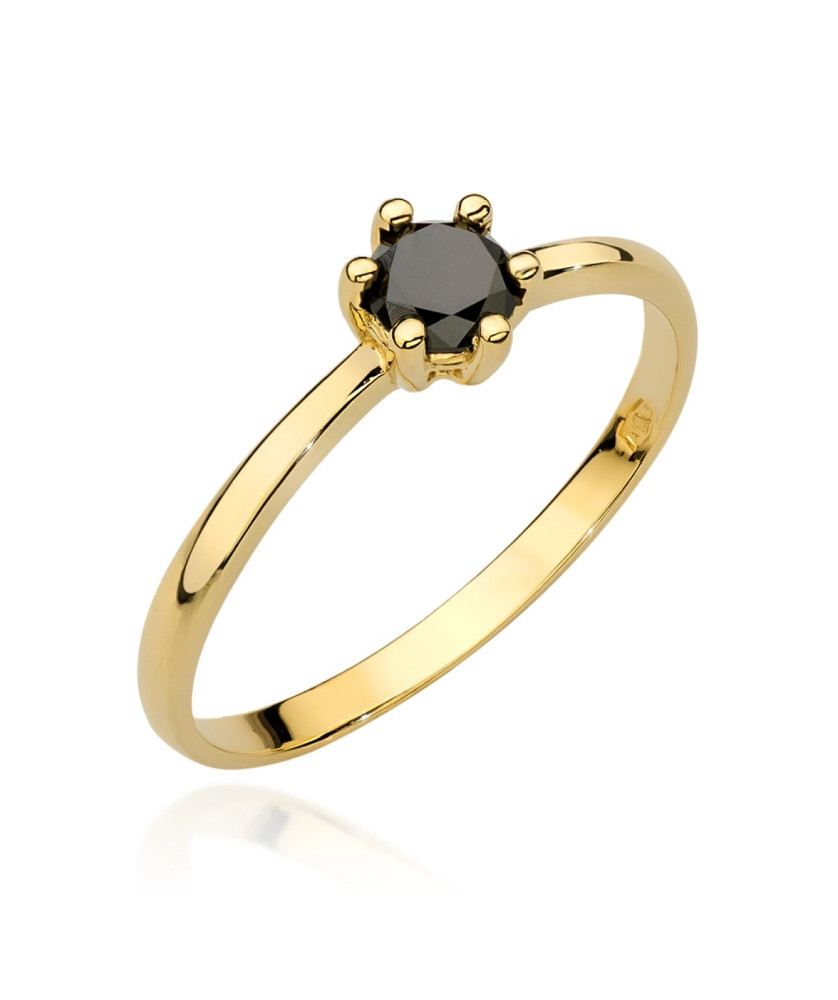 Ring with black diamond 0.30ct